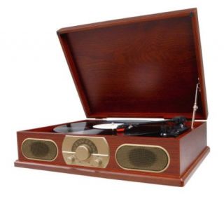 Studebaker SB6052 Wooden Turntable AM/FM RadioCassette —