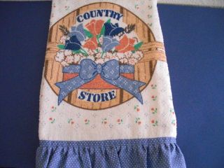 Vintage Cannon Country Store Kitchen Towel Ruffle Edge