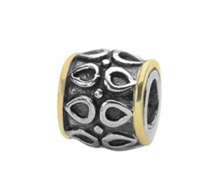 Prerogatives Sterling and 14K Gold Barrel Bead   J108452