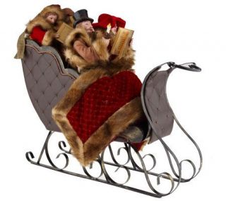 Dickens Family Sleigh with Carolers by Valerie —