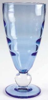 Copen Blue Saturn Optic Tiffin Glass Vase