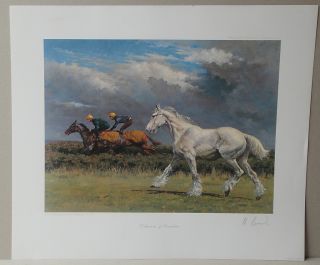 Delusions of Grandeur Malcolm Coward Signed Ltd Ed Print Horse Racing