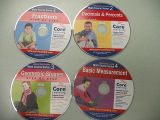 Lot of 4 Core Learning Math Course new learn pc computer for Windows