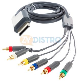 Gold Plated HDTV Component Composite Audio Video AV Cable for Xbox 360