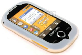 White Silicone Case Skin for Samsung S3650 Genio Corby