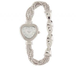 Ecclissi Sterling Heart Case Multi strand Bracelet Watch —