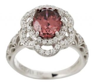 Tacori IV Diamonique Epiphany2.65ctt Simulated Pink Tourmaline Ring 
