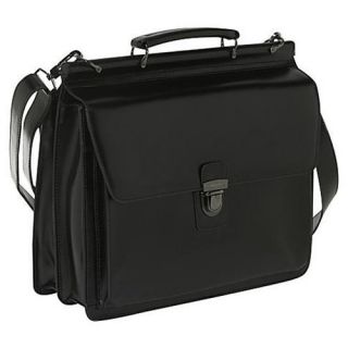  York Leather Briefcase Flapover Laptop Computer Case Messenger