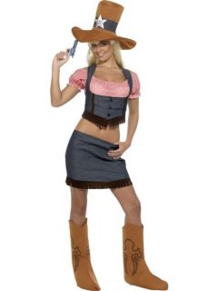Sexy Cowgirl Fancy Dress Costume outfit Size 8 10 12 14 WESTERN