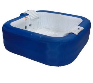 Inflatable Portable 4 Person Hot Tub with Filter & Cover —