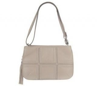 Tignanello Glove Leather Zip Top Patchwork Crossbody Bag —