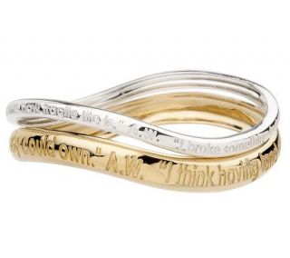 Andy Warhol by RLM Studio Sterling and Brass Message Bangles