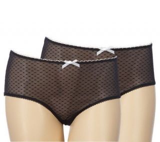 AngelLove Swiss Dot Lace 2 Pack Boyshort with UltimAir Lining