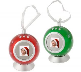 Set of 2 Digital Photo Viewer Ornaments with 1.5 LCD Screen