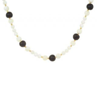 Lee Sands Lava Rock & Mother of Pearl Necklace —