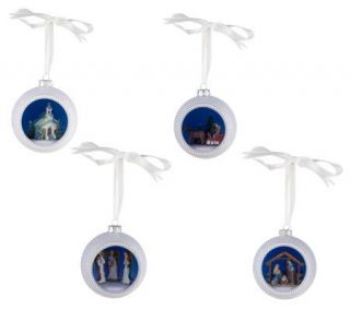 Set of 4 Winter Wonderland Ornaments by Valerie —