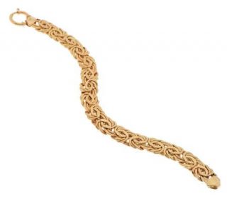 Bold Polished Byzantine Bracelet 14K Gold, 12.4g —
