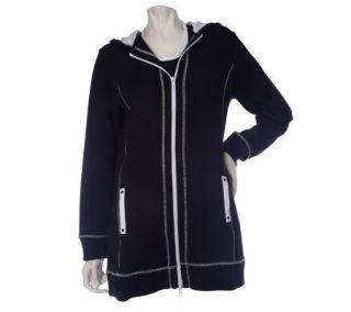 Sport Savvy French Terry Hooded 2 Way Zip Jacket and Tank —