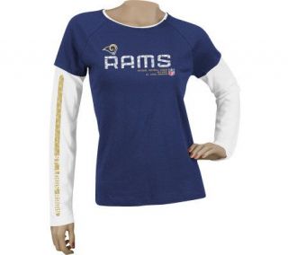 NFL Rams Womens Sideline Tacon Too Long SleeveT Shirt —
