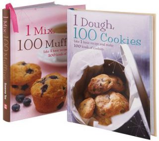 Dough, 100 Cookies & 1 Mix, 100 Muffins Cookbook Set —