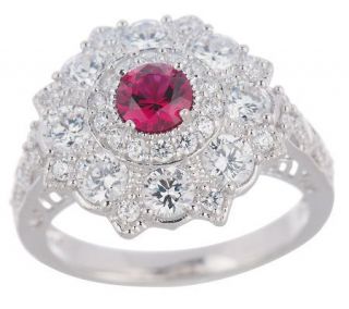 Epiphany Diamonique Simulated Gemstone Vintag Style Ring —
