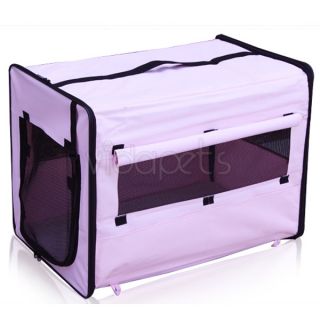 24 Pink EZ Soft Travel Dog Crate Cage Kennel Carrier House