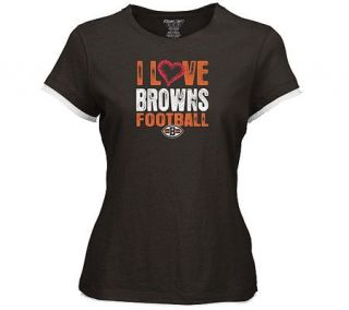 NFL Cleveland Browns Womens Heartbeat Layer T Shirt —