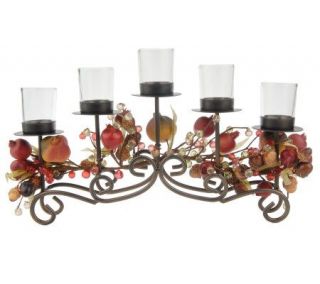 Wrought Iron Votive Centerpiece with Garland by David Shindler