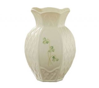 Belleek Shamrock Trellis 8 Vase —
