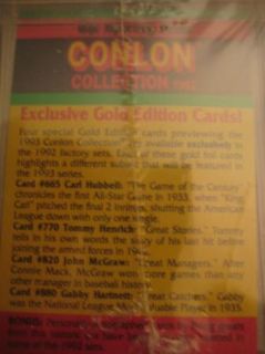 1992 Unopened Conlon Collection w Bonus Gold Ed Cards