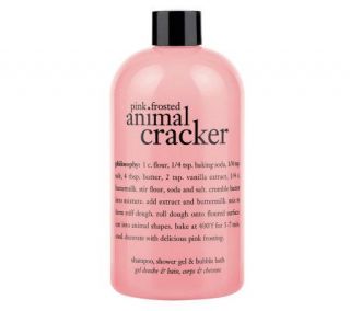 philosophy pink frosted animal cracker 3 in 1 shower gel, 16oz