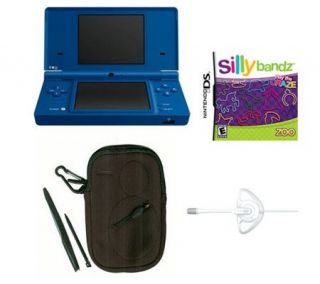 Nintendo Blue DSi with Silly Bandz Game &Accessories —