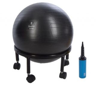 PurAthletics Zenzu Adjustable Ball Chair with Wheels   F09272