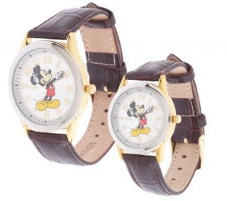 Disney Set of 2 Mens & Ladies Mickey Mouse Watches —