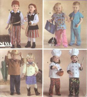 Chef Cowboy costume PATTERN 3650 Baby Toddler Pirate Dr