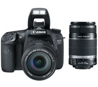 Canon EOS 7D DSLR Camera EF S 18 135mm & EF S 55 250mm Lenses 