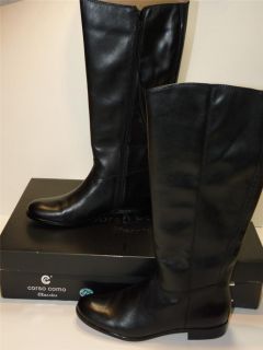 Corso Como Classics Stony Black Burhish Calf Leather Boots S21416 Sz 8