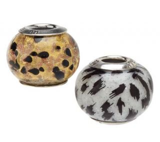 Prerogatives Sterling Set of 2 Wild Thing Beads with Box   J264073
