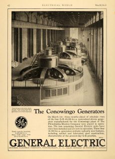 1928 Ad General Electric Co. Logo Conowingo Generators   ORIGINAL
