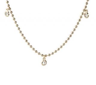 Robert Verdis 72 Bead Chain Crystal Accent Necklace —