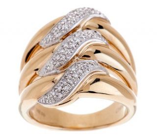 Multi row Polished 1/5 ct tw Diamond Ring 14K Gold   J276579