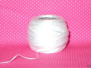  Pearl Cotton Balls Size 8 Snow White Thread