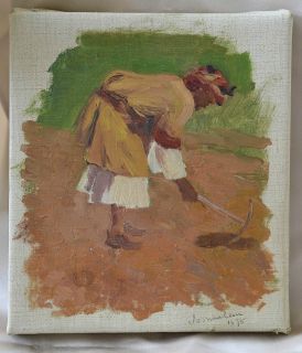 Corwin Knapp Linson (1864 – 1959) Oil on Canvas Original, Tending to