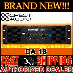 Crest Audio CA 18 Power Amplifier 4 Ohm Bridged 5000W