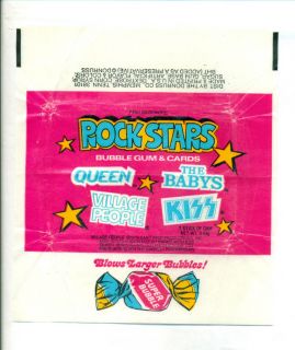 1979 Donruss Rock Stars KISS Queen Village People Trading Cards wax
