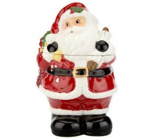 Figural Ceramic Santa_or Snowman Cookie Jar by Golly Gee —