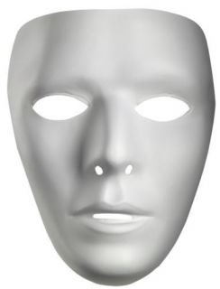 Blank Male Phantom Mask Costume Face New White Mask Paintable Paint