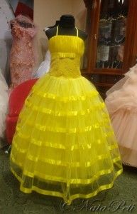 New Pageant Flower Girl Holiday Dress 3726 Yellow s 6 8