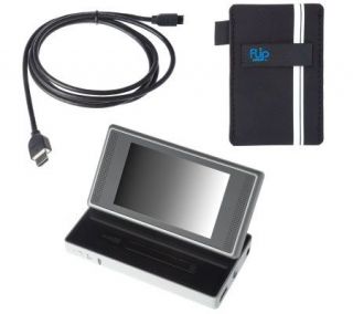 Flip SlideHD Video Recorder w/Neoprene Case & HDMI Cable —