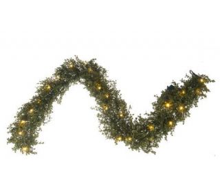 BethlehemLights BatteryOperated 5 Boxwood Garland w/Timer —